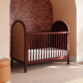 Bondi Cane 3-in-1 Convertible Crib | Crimson w/Natural Cane Cribs & Toddler Beds Babyletto 