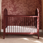 Bondi Cane 3-in-1 Convertible Crib | Crimson w/Natural Cane Cribs & Toddler Beds Babyletto 