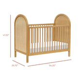 Bondi Cane 3-in-1 Convertible Crib | Honey Cribs & Toddler Beds Babyletto 