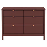 Bondi 6-Drawer Assembled Dresser | Crimson Dressers Babyletto Crimson L 