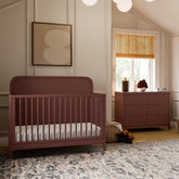 Brimsley Tambour 4-in-1 Convertible Crib | Crimson Cribs & Toddler Beds NAMESAKE 