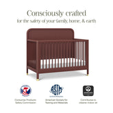 Brimsley Tambour 4-in-1 Convertible Crib | Crimson Cribs & Toddler Beds NAMESAKE 