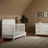 Brimsley Tambour 4-in-1 Convertible Crib | Warm White Cribs & Toddler Beds NAMESAKE 