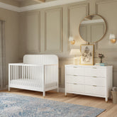 Brimsley Tambour 4-in-1 Convertible Crib | Warm White Cribs & Toddler Beds NAMESAKE 