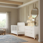 Brimsley Tambour 4-in-1 Convertible Crib | Warm White Cribs & Toddler Beds NAMESAKE 