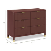 Brimsley Tambour 6-Drawer Assembled Dresser Dressers NAMESAKE 