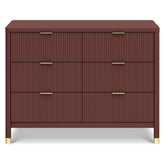 Brimsley Tambour 6-Drawer Assembled Dresser Dressers NAMESAKE Crimson L 