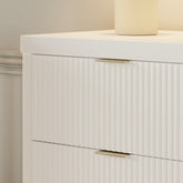 Brimsley Tambour 6-Drawer Assembled Dresser | Warm White Changing Dressers NAMESAKE 