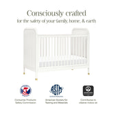 Brimsley Tambour 3-in-1 Convertible Crib | Warm White Cribs & Toddler Beds NAMESAKE 