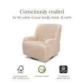 Winslow Extra Wide Recliner and Swivel Glider | Chai Shearling Rocking Chairs NAMESAKE 