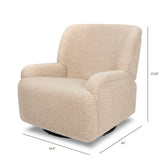 Winslow Extra Wide Recliner and Swivel Glider | Chai Shearling Rocking Chairs NAMESAKE 