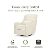 Devon Recliner and Swivel Glider | Performance Ivory Eco-Basketweave Rocking Chairs NAMESAKE 