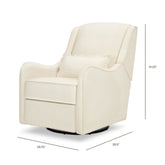 Devon Recliner and Swivel Glider | Performance Ivory Eco-Basketweave Rocking Chairs NAMESAKE 