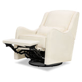 Devon Recliner and Swivel Glider | Performance Ivory Eco-Basketweave Rocking Chairs NAMESAKE 