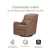 Devon Recliner and Swivel Glider | Performance Dusty Rose Eco-Basketweave Rocking Chairs NAMESAKE 