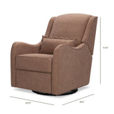 Devon Recliner and Swivel Glider | Performance Dusty Rose Eco-Basketweave Rocking Chairs NAMESAKE 