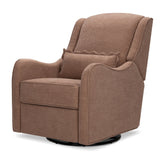 Devon Recliner and Swivel Glider | Performance Dusty Rose Eco-Basketweave Rocking Chairs NAMESAKE 