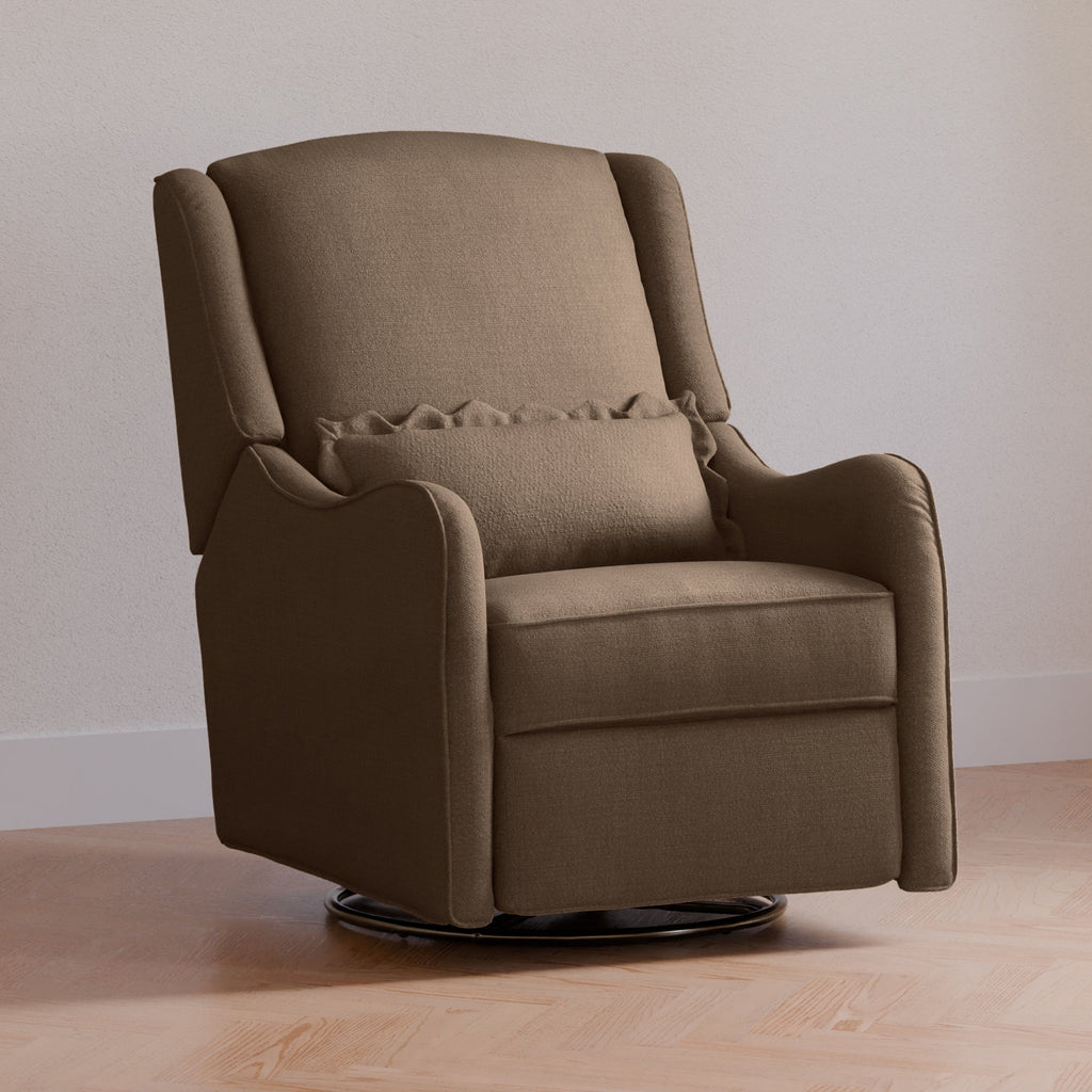 Devon Recliner and Swivel Glider | Performance Truffle Eco-Basketweave Rocking Chairs NAMESAKE 