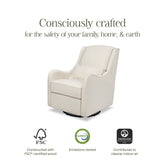 Devon Recliner and Swivel Glider | Ivory Boucle Rocking Chairs NAMESAKE 