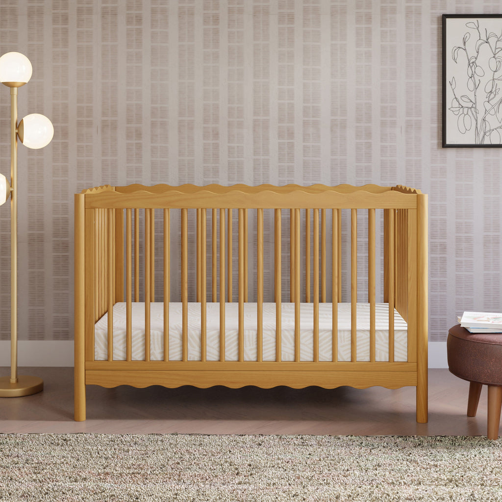 Swell 4-in-1 Convertible Crib with Toddler Bed Conversion Kit | Honey Cribs & Toddler Beds Babyletto 