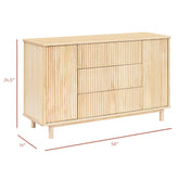 Pogo Tambour Assembled Dresser | Blonde Dressers Babyletto 