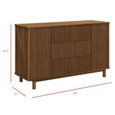 Pogo Tambour Assembled Dresser | Natural Walnut Dressers Babyletto 