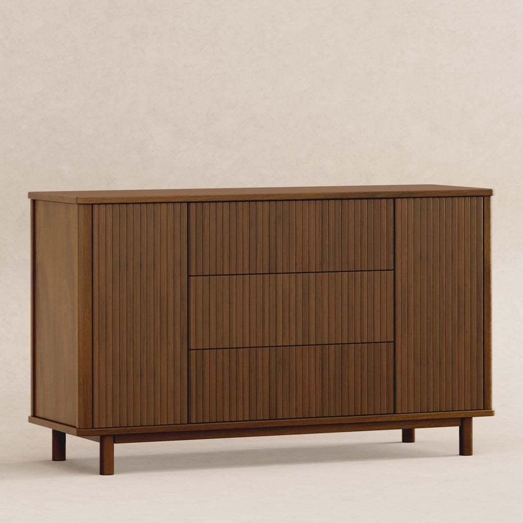 Pogo Tambour Assembled Dresser | Natural Walnut Dressers Babyletto 