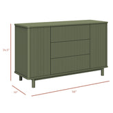 Pogo Tambour Assembled Dresser | Olive Dressers Babyletto 