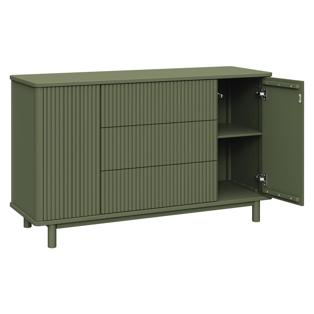 Pogo Tambour Assembled Dresser | Olive Dressers Babyletto 