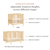 Pogo 8-in-1 Convertible Crib with All-Stages Conversion Kits | Blonde Cribs & Toddler Beds Babyletto 