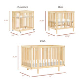 Pogo 8-in-1 Convertible Crib with All-Stages Conversion Kits | Blonde Cribs & Toddler Beds Babyletto 