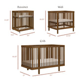 Pogo 8-in-1 Convertible Crib with All-Stages Conversion Kits | Natural Walnut Cribs & Toddler Beds Babyletto 