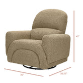 Rainbow Recliner and Swivel Glider in Teddy Loop | Latte Rocking Chairs Babyletto 