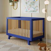 Hudson 3-in-1 Convertible Crib with Toddler Bed Conversion Kit | Colbalt and Honey Cribs & Toddler Beds Babyletto 