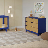 Hudson 6-Drawer Assembled Double Dresser | Cobalt and Honey Dressers Babyletto 