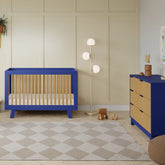 Hudson 6-Drawer Assembled Double Dresser | Cobalt and Honey Dressers Babyletto 