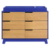 Hudson 6-Drawer Assembled Double Dresser | Cobalt and Honey Dressers Babyletto 