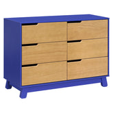 Hudson 6-Drawer Assembled Double Dresser | Cobalt and Honey Dressers Babyletto Cobalt and Honey L 