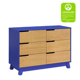 Hudson 6-Drawer Assembled Double Dresser | Cobalt and Honey Dressers Babyletto 