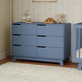 Hudson 6-Drawer Assembled Double Dresser | Cove Blue Dressers Babyletto 