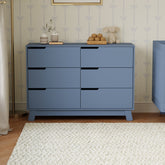 Hudson 6-Drawer Assembled Double Dresser | Cove Blue Dressers Babyletto 