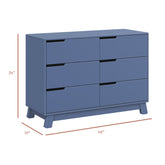 Hudson 6-Drawer Assembled Double Dresser | Cove Blue Dressers Babyletto 