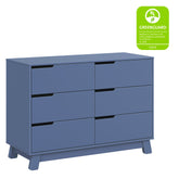 Hudson 6-Drawer Assembled Double Dresser | Cove Blue Dressers Babyletto 