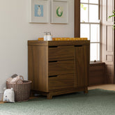 Hudson 3-Drawer Changer Dresser with Removable Changing Tray | Natural Walnut Changing Dressers Babyletto 