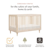 Lolly 3-in-1 Convertible Crib with Toddler Bed Conversion Kit | Washed Natural Cribs & Toddler Beds Babyletto 