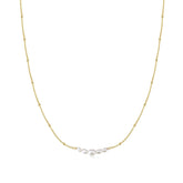 Micro Clustered Pearl & Bead Necklace Necklaces eklexic 14K Gold Vermeil 