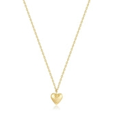 Micro Heart Charm Necklace Necklaces eklexic 14K Gold Vermeil 