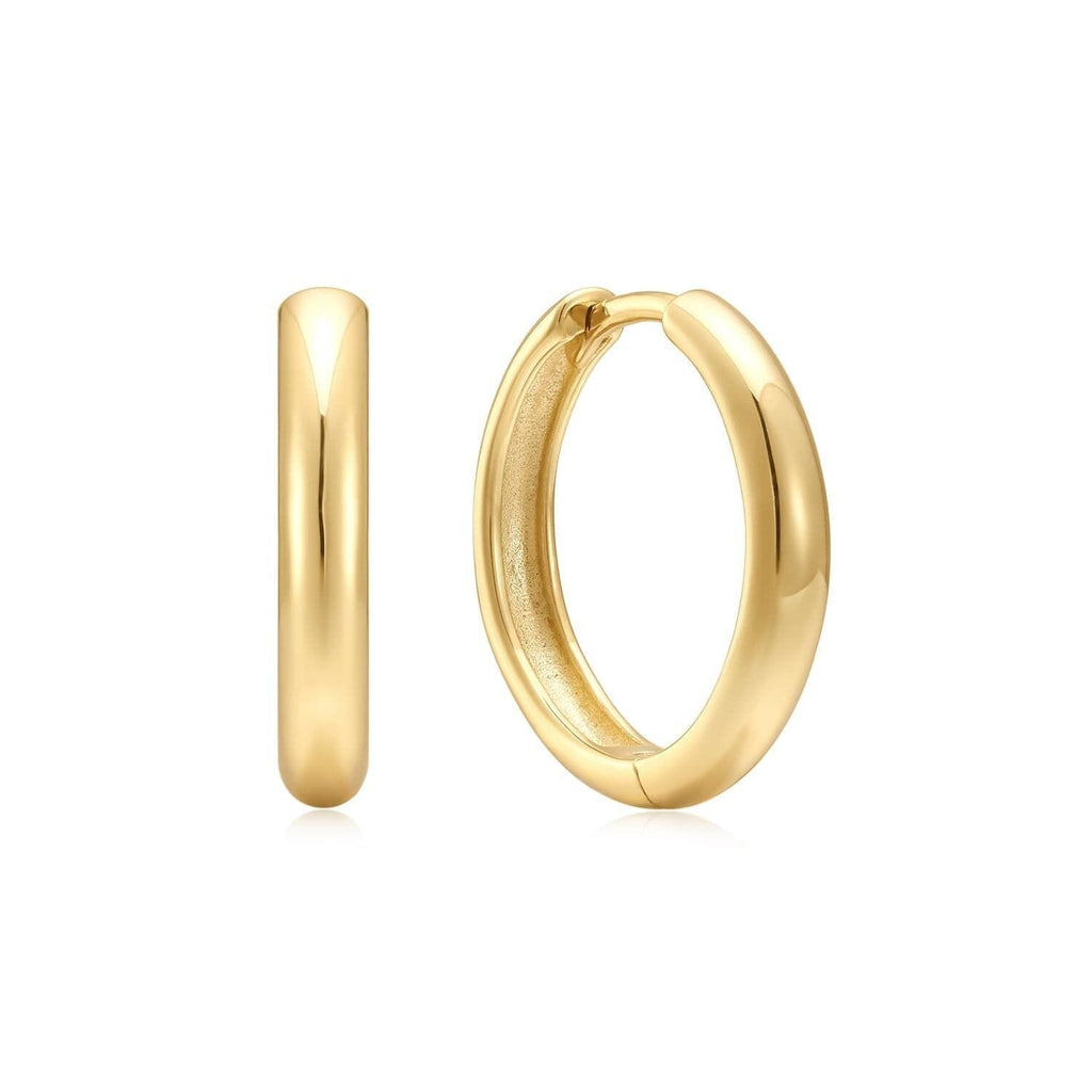 Mini Huggie Hoop Earrings Earrings eklexic 14K Gold Vermeil 