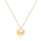 Mini Love Heart Charm Necklace Necklaces eklexic 14k Gold Vermeil 