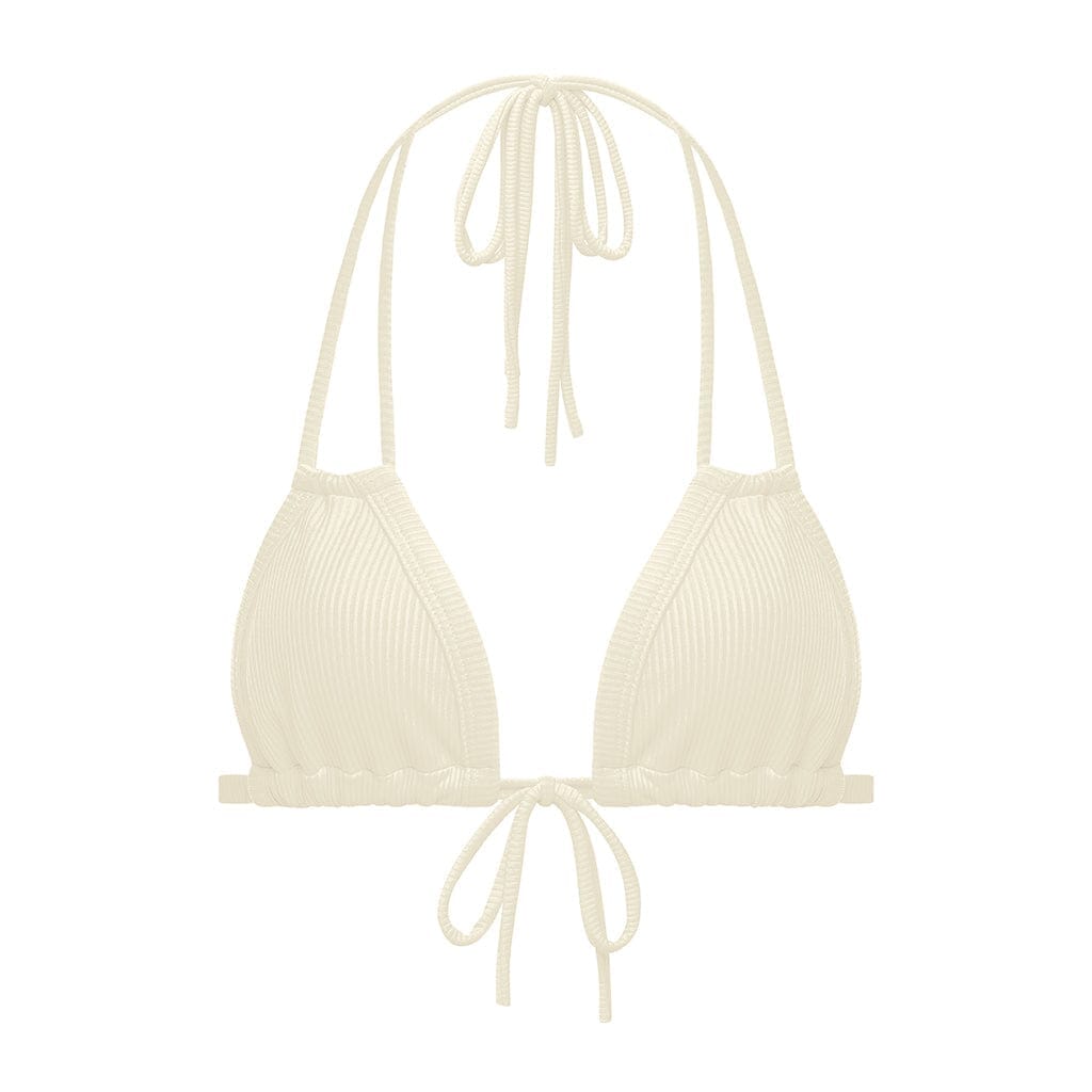 Cream Rib Euro Bow Bikini Top Bikini Top Montce 